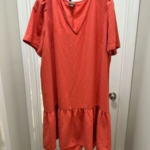 Elegant Coral Dress